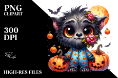 Funny Werewolf in Pajamas PNG Product Image 2