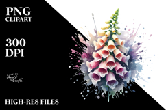 Foxglove with Watercolor Splash Product Image 2