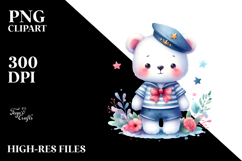 Cute Bear Sailor Suit PNG Product Image 2