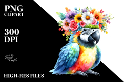 Cute Macaw Vibrant Colors Sitting | Clipart Product Image 2