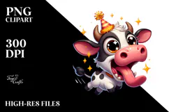 Sassy Cow with Party Hat.png Product Image 2