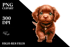 Baby Chesapeake Bay Retriever with Crazy Eyes, Watercolor Product Image 2