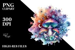 Magical Celestial Mushroom Splash Clipart Product Image 3
