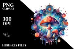 Magical Celestial Mushroom Tarot, SPLASH PNG Product Image 2