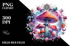 Magical Celestial Mushroom Tarot, SPLASH PNG Product Image 2