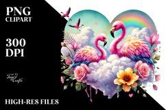 Adorned Flamingo on Cloud PNG Product Image 2