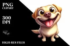Crazy Funny Labrador Retriever | Watercolor Clipart Product Image 3