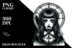 Detailed Gothic Girl PNG Product Image 2
