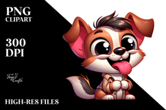 Ridiculously Cute Cartoon Dog with Mischievous Grin, Product Image 2