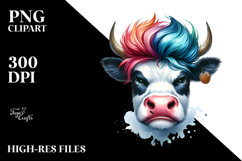 Angry Funny Cow PNG Product Image 2