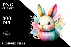 Colorful Bunny Wood PNG Product Image 2