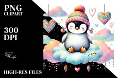 Adorned Boho Penguin Watercolour Drawing Product Image 2