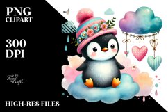 Adorned Boho Penguin Watercolour Illustration Product Image 2