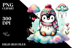 Adorned Boho Penguin Watercolour Art Product Image 2