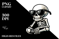 Quirky Sugar Skull with Oversized Sunglasses, High-Quality Product Image 2