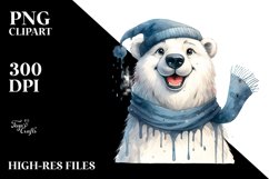 Funny Polar Bear Portrait Tongue Out | Clipart Product Image 1
