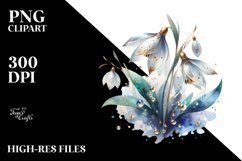 Abstract Watercolor Snowdrop Splash Product Image 1