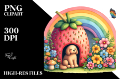 Dog House Rainbow Mushroom | Clipart Product Image 2