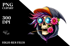 Funny Grim Reaper with Flower.png Product Image 2