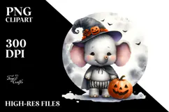 Cute Halloween Baby Elephant PNG Product Image 2