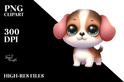 Expressive Puppy Standing Clipart Product Image 2