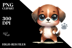 Expressive Puppy with Big Eyes | Clipart Product Image 2
