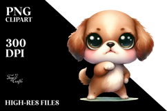 Expressive Puppy Standing Clipart Product Image 2