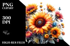 Vibrant Sunflower Petals | Clipart Product Image 3
