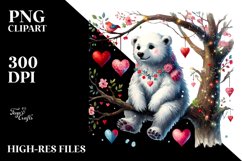 Adorned Polar Bear Watercolour Painting Product Image 2