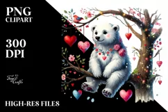 Adorned Polar Bear Watercolour Painting Product Image 2