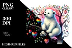 Adorned Polar Bear Watercolour Art Product Image 2