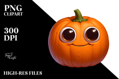 Funny Pumpkin Digital Painting, PNG Product Image 2