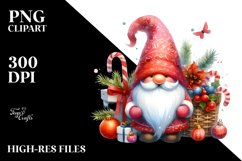 Washed Vibrant Christmas Gnome PNG Product Image 1