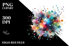 Colorful Brushstroke Splash PNG Product Image 2