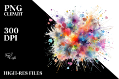Colorful Brushstroke Splash PNG Product Image 2