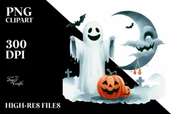 Simple Funny Halloween Clipart, Transparent PNG Product Image 1