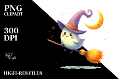 Funny Broom Summer Sticker Clipart Product Image 2