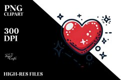 Simple Cartoon Heart PNG Product Image 2