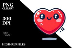 Simple Cartoon Heart PNG Product Image 2