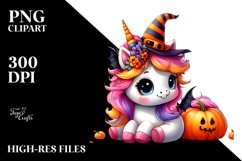 Baby Unicorn Halloween Clipart Product Image 1