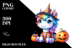 Baby Unicorn Halloween Clipart Product Image 2