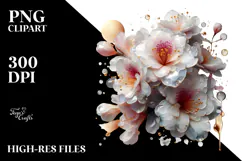 Abstract Glossy Rhododendron PNG Product Image 2
