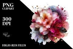 Abstract Glossy Rhododendron PNG Product Image 2