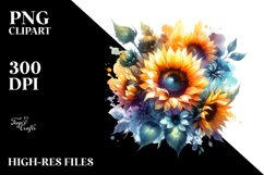 Abstract Vibrant Sunflower | Clipart Product Image 3