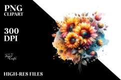 Abstract Vibrant Sunflower | Clipart Product Image 1
