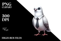 Standing Dove Watercolor Clipart Product Image 3