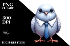 Standing Dove Watercolor Clipart Product Image 1