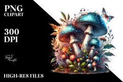 Magical Mushroom,Watercolor PNG Product Image 1