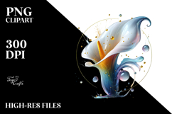 Abstract Glossy Calla Lily PNG Product Image 2