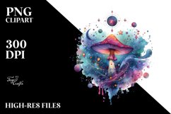 Magical Celestial Mushroom Splash Clipart Product Image 3